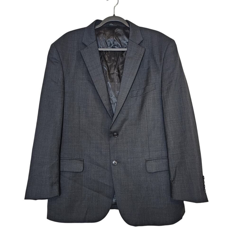 Jos. A. Bank Blazer Men's 44R Black Wool Suit Jacket Sport Coat 2 Button Closure